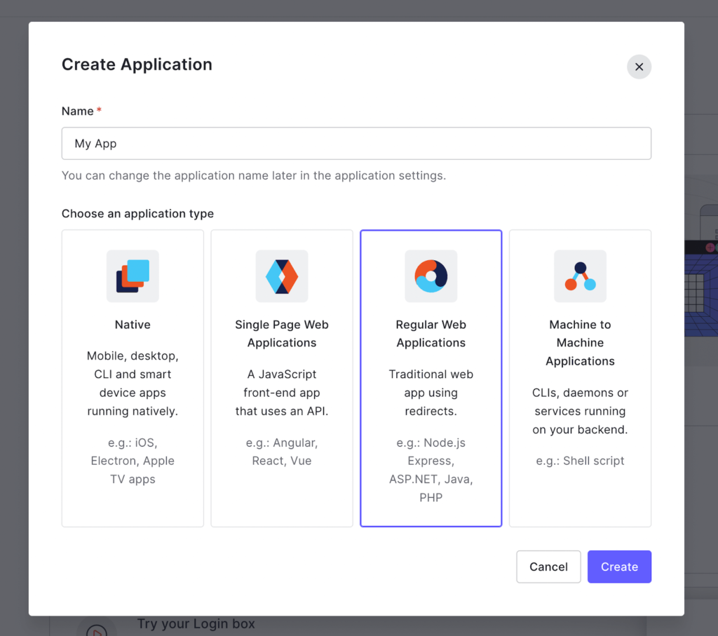 auth0 application